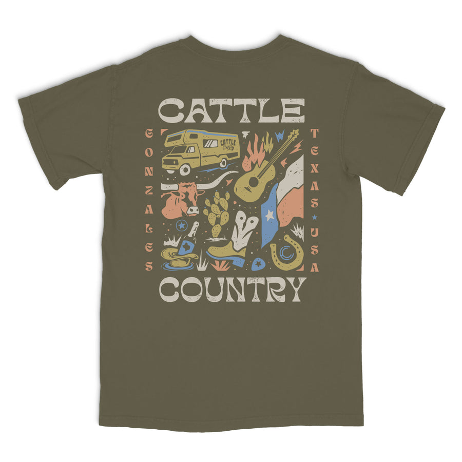 Cattle Country Cut Paper Tee