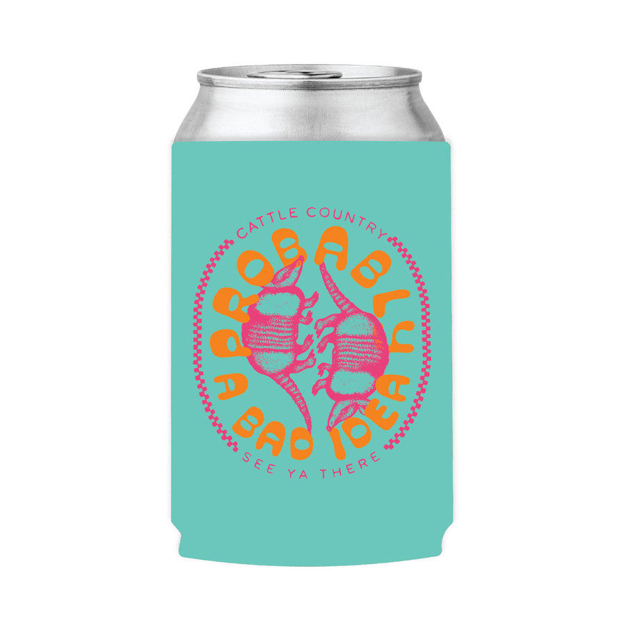 Bad Idea Teal Koozie